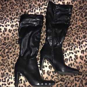 Christian Siriano Black Knee High Boots